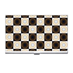 Illustration Checkered Pattern Decoration Business Card Holder by Amaryn4rt