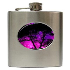 Tree Men Space Universe Surreal Hip Flask (6 Oz) by Amaryn4rt