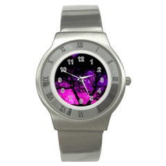Tree Men Space Universe Surreal Stainless Steel Watch