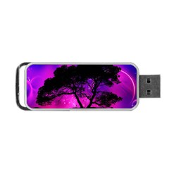 Tree Men Space Universe Surreal Portable USB Flash (One Side)