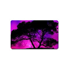 Tree Men Space Universe Surreal Magnet (name Card) by Amaryn4rt