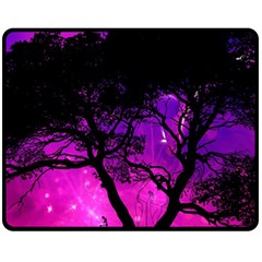 Tree Men Space Universe Surreal Fleece Blanket (medium)  by Amaryn4rt