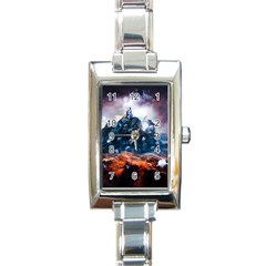 Artificial Intelligence Surreal Rectangle Italian Charm Watch by Amaryn4rt