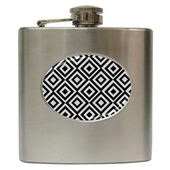 Background Pattern Geometric Hip Flask (6 Oz) by Amaryn4rt