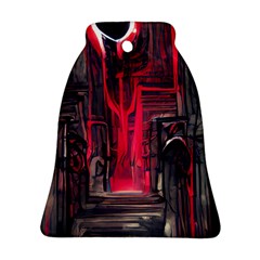 Stranger Things Fantasy Dark  Red Bell Ornament (two Sides) by Amaryn4rt