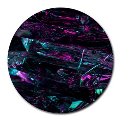 Space Futuristic Shiny Abstraction Round Mousepads by Amaryn4rt