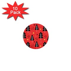 Christmas Christmas Tree Pattern 1  Mini Buttons (10 pack) 