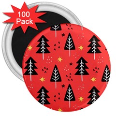 Christmas Christmas Tree Pattern 3  Magnets (100 pack)