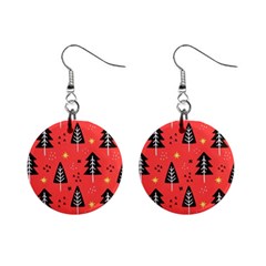 Christmas Christmas Tree Pattern Mini Button Earrings