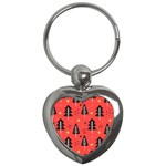 Christmas Christmas Tree Pattern Key Chain (Heart) Front