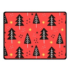 Christmas Christmas Tree Pattern Double Sided Fleece Blanket (Small) 