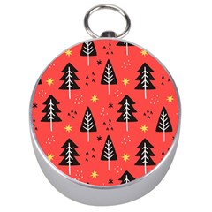 Christmas Christmas Tree Pattern Silver Compasses