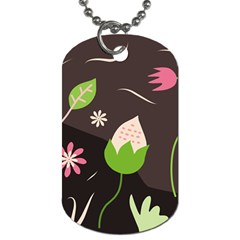 Wallpaper Floral Background Dog Tag (one Side) by Amaryn4rt