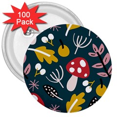 Autumn Nature Sheets Forest 3  Buttons (100 Pack)  by Amaryn4rt