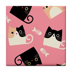 Cat Pattern Backgroundpet Face Towel by Amaryn4rt