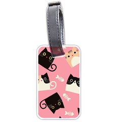 Cat Pattern Backgroundpet Luggage Tag (one Side) by Amaryn4rt