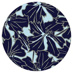 Floral Print Art Pattern Design Round Trivet by Amaryn4rt