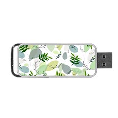 Leaves Foliage Pattern Abstract Portable Usb Flash (two Sides)