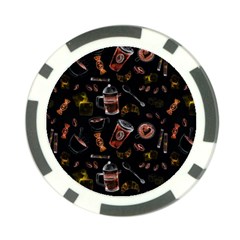 Coffee Watercolor Background Poker Chip Card Guard (10 pack)