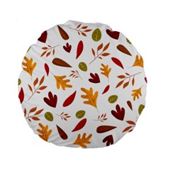 Leaves Fall Autum Colors Season Standard 15  Premium Flano Round Cushions by Amaryn4rt