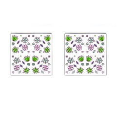 Floral Art Design Pattern Drawing Cufflinks (square) by Amaryn4rt