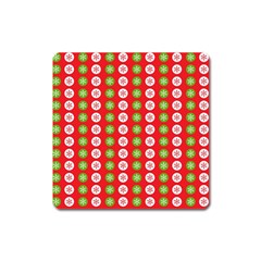 Festive Pattern Christmas Holiday Square Magnet by Amaryn4rt