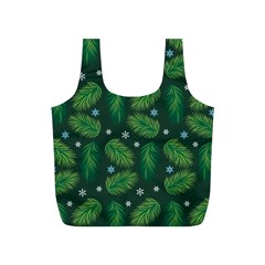 Leaves Snowflake Pattern Holiday Full Print Recycle Bag (s) by Amaryn4rt