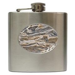 Texture Marble Abstract Pattern Hip Flask (6 Oz) by Amaryn4rt