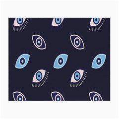 Eyes Evil Eye Blue Pattern Small Glasses Cloth by artworkshop