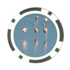 Flamingo Birds Plumage Sea Water Animal Exotic Poker Chip Card Guard (10 Pack) by artworkshop