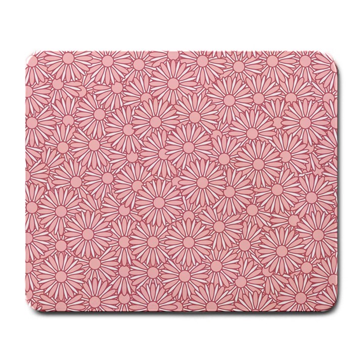 Flora Flowers Pattern Design Pink Spring Nature Large Mousepads