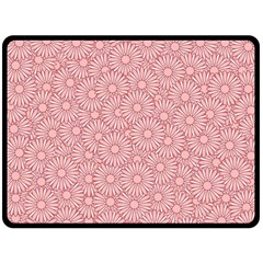 Flora Flowers Pattern Design Pink Spring Nature Double Sided Fleece Blanket (large) 