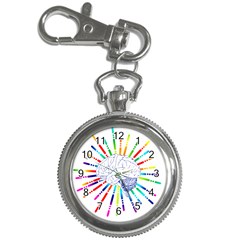 Brain Icon Star Biology Abstract Key Chain Watches by Wegoenart