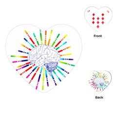 Brain Icon Star Biology Abstract Playing Cards Single Design (heart) by Wegoenart