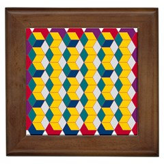 Vectors Blocks Label Illusion Framed Tile by Wegoenart