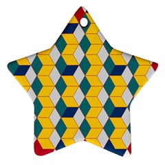 Vectors Blocks Label Illusion Star Ornament (two Sides) by Wegoenart