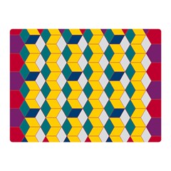 Vectors Blocks Label Illusion Double Sided Flano Blanket (mini)  by Wegoenart