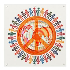 Illustrations People Peacemankindsilhouettes Banner And Sign 4  X 4  by Wegoenart