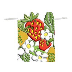 Strawberries Berry Strawberry Leaves Lightweight Drawstring Pouch (s) by Wegoenart