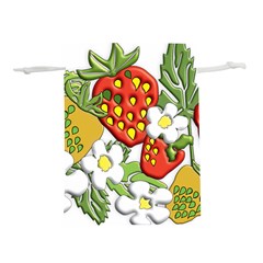 Strawberries Berry Strawberry Leaves Lightweight Drawstring Pouch (l)