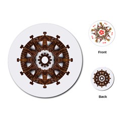 Gear Clockwork Decorative Fancy Playing Cards Single Design (round) by Wegoenart