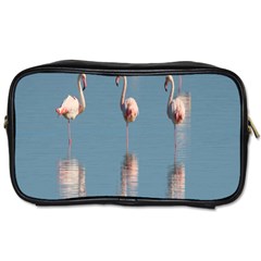 Flamingo Birds Plumage Sea Water Animal Exotic Toiletries Bag (two Sides) by artworkshop