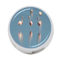 Flamingo Birds Plumage Sea Water Animal Exotic 4-port Usb Hub (one Side) by artworkshop