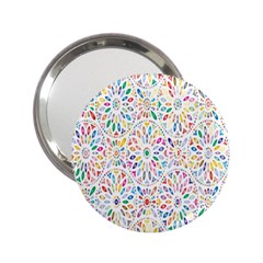 Flowery Floral Abstract Decorative Ornamental 2 25  Handbag Mirrors by artworkshop