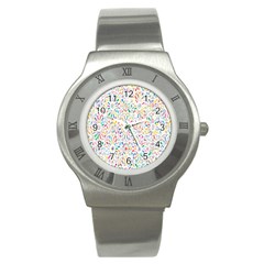 Flowery Floral Abstract Decorative Ornamental Stainless Steel Watch