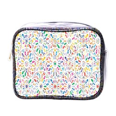 Flowery Floral Abstract Decorative Ornamental Mini Toiletries Bag (One Side)