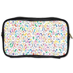 Flowery Floral Abstract Decorative Ornamental Toiletries Bag (One Side)