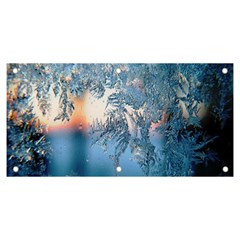 Frost Winter Morning Snow Season White Holiday Banner And Sign 6  X 3  by artworkshop