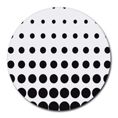 Halftone Pattern Dot Modern Retro Texture Circle Round Mousepads by artworkshop