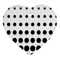 Halftone Pattern Dot Modern Retro Texture Circle Ornament (heart) by artworkshop